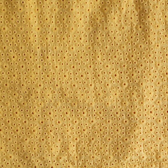 Mooloola summer dress women's size 8 yellow perforated floral lining cotton - Picture 12 of 15